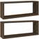 vidaXL brown oak, 6x Cube CD Wall Shelf