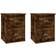 vidaXL Comodini A Parete 2 Pz Rovere Fumo 41.5x36x53 cm Comodino