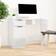 vidaXL 811499 High Gloss White Skrivbord 50x100cm