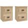 vidaXL sonoma oak, 2 Bedside Table