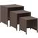 vidaXL Tables Gigognes 3 pcs Marron Résine Tressée Table gigogne