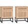 vidaXL Cabinets 2 Engineered Wood&Iron Brown Bedside Table 30x40cm