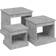 vidaXL Tables Basses 3 pcs Gris Béton Bois D'Ingénierie Table gigogne