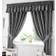 Alan Symonds Gingham Kitchen Curtains Black Pelmet