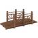 vidaXL Puente De Jardín Con Barandillas Madera De Abeto 150 x 67 x 56 cm Marrón