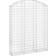 vidaXL Cesto Gabbione Ad Arco 150x30x180/200 cm Ferro Zincato - Argento