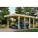 SKAN HOLZ Platinklasse Hjemsted Premium Enkeltcarport Med Fladt Tag 314x555 cm (Areal )