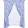 Ellis Curtain Victoria Park Toile 68-Inch Tailored Panel Pair with Tiebacks Blue