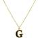 Latelita Initial Enamel Necklace Gold