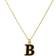 Latelita Initial Enamel Necklace Gold