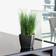 Lechuza Quadro LS 21 Interno Vaso a Cubo Libera Installazione Polipropilene PP Antracite Metallico ∅20cm