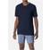 Schiesser Fine Interlock Serafino Collar Pyjamas - Navy/Blue