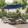 vidaXL Parasol Cantilever À Double Toit Bleu Azuré 400x300 cm