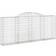vidaXL Arched Gabion Baskets 9 Galvanised Iron