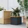 vidaXL Plantekasse 40x40x40 cm Polyrattan Sort Krukke