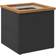 vidaXL Plantekasse 40x40x40 cm Polyrattan Sort Krukke