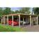 Weka Carport Bois Double 618 T3 Poteaux 12x12 Couverture PVC (Surface du bâtiment )