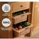 Kukoo 3 x Pull Out Wicker Kitchen Baskets 600mm Brown