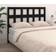 vidaXL Bed Black Wood Pine Black Headboard