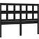 vidaXL Bed Black Wood Pine Black Headboard