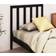 vidaXL Bed Black Solid Wood Pine Black Headboard
