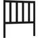 vidaXL Bed Black Solid Wood Pine Black Headboard