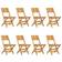 vidaXL Folding Garden Chairs Garden Dining Chair