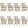 vidaXL Lot de 8 Chaises de Jardin Pliantes Sièges de Terrasse