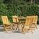 vidaXL Folding Garden Chairs 4 Teak Garden Dining Chair