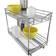 Lynk Professional LYNK PROFESSIONAL Slide Out Double Drawer Pull Out Two Tier Sliding Under Cabinet Organizer 11 in. Wide x 18 in. Deep Chrome, Silver
