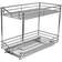 Lynk Professional LYNK PROFESSIONAL Slide Out Double Drawer Pull Out Two Tier Sliding Under Cabinet Organizer 11 in. Wide x 18 in. Deep Chrome, Silver