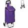 Relaxdays Folding Grocery Tote with Casters - Purple