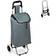 Relaxdays Folding Grocery Tote with Casters - Grey