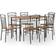 vidaXL Kitchen Spisegruppe 70x120cm 7st