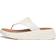 Fitflop F-Mode Leather Flatform Toe-Post Sandals - White