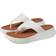 Fitflop F-Mode Leather Flatform Toe-Post Sandals - White