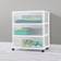 Sterilite 3-Drawer Cart Clear Portable Durable White Storage Cabinet 55.6x61cm