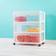 Sterilite 3-Drawer Cart Clear Portable Durable White Storage Cabinet 55.6x61cm