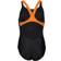 Arena Girl's Placement V Back Swimsuit - Black/Mango