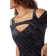 Roman Glitter Velvet Cold Shoulder Maxi Dress - Black