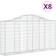 vidaXL Arched Gabion Baskets 8 Galvanised Iron Silver