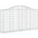 vidaXL Arched Gabion Baskets 8 Galvanised Iron Silver