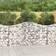 vidaXL Cesti Gabbioni Ad Arco 9 pz 200x30x100/120 cm Ferro Zincato - Argento