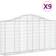 vidaXL Cesti Gabbioni Ad Arco 9 pz 200x30x100/120 cm Ferro Zincato - Argento