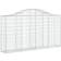 vidaXL Cesti Gabbioni Ad Arco 9 pz 200x30x100/120 cm Ferro Zincato - Argento