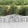 vidaXL Cesti Gabbioni Ad Arco 10 pz 400x30x60/80 cm Ferro Zincato - Argento