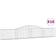 vidaXL Cesti Gabbioni Ad Arco 10 pz 400x30x60/80 cm Ferro Zincato - Argento