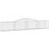vidaXL Cesti Gabbioni Ad Arco 10 pz 400x30x60/80 cm Ferro Zincato - Argento