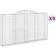 vidaXL Cesti Gabbioni Ad Arco 9 pz 300x30x160/180 cm Ferro Zincato Arredo Giardino
