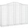 vidaXL Arched Gabion Baskets 8 Galvanised Iron Silver